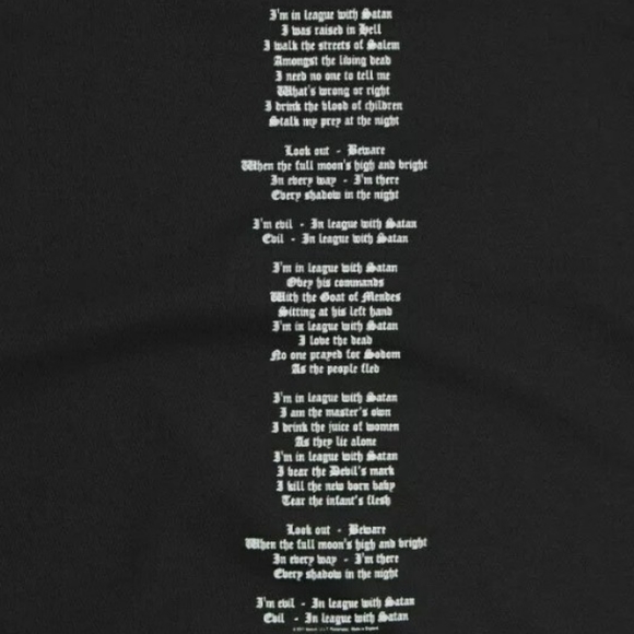 Venom In League With Satan Black Metal Shirt - Picture 3 of 4